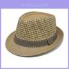 Vintage Strohhut mit Bambusperlenverzierungen Sommerlicher Sonnenschutz für Damen und Herren