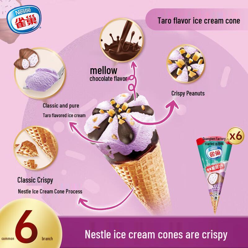 Nestlé Taro Flavor Crispy Ice Cream Cones