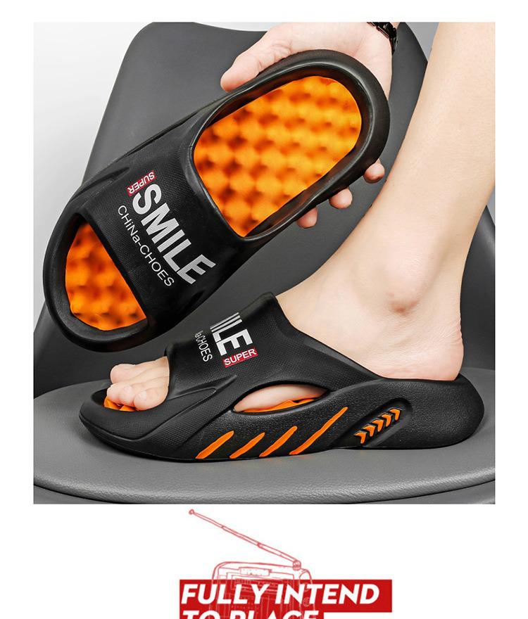 Heren Zachte Zool Massage Pantoffels: Zomer Anti-slip Binnen/Strand Sandalen