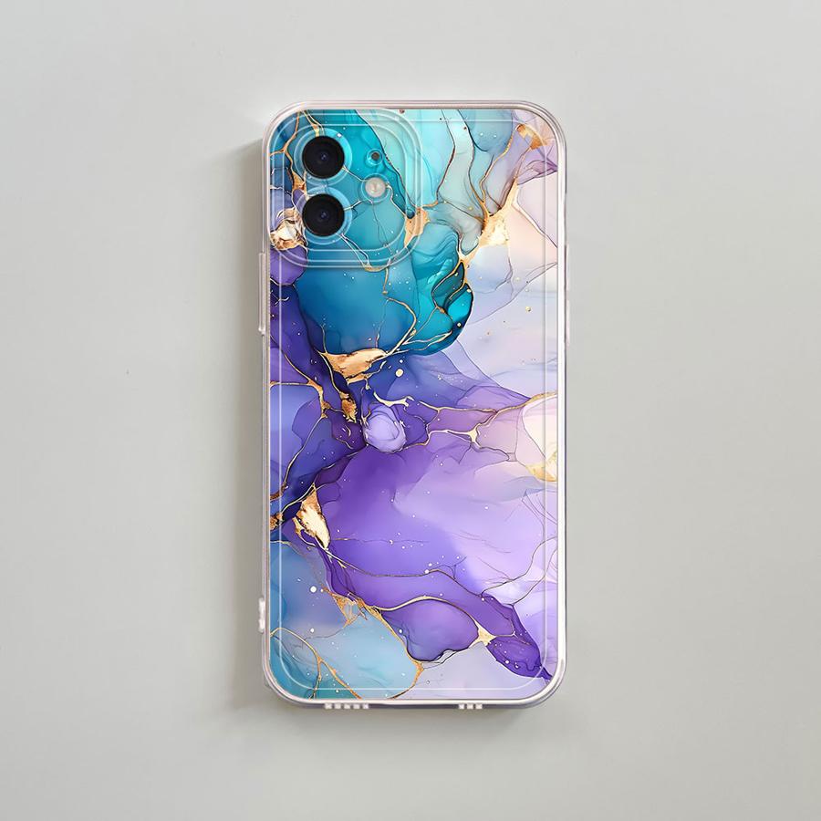 Fashion Marble Phone Case For Apple IPhone 16 16E 15 XS Pro Max 13 14 Plus XR SE 7 8 12 11 Pro Plus Case Cover Funda Coque