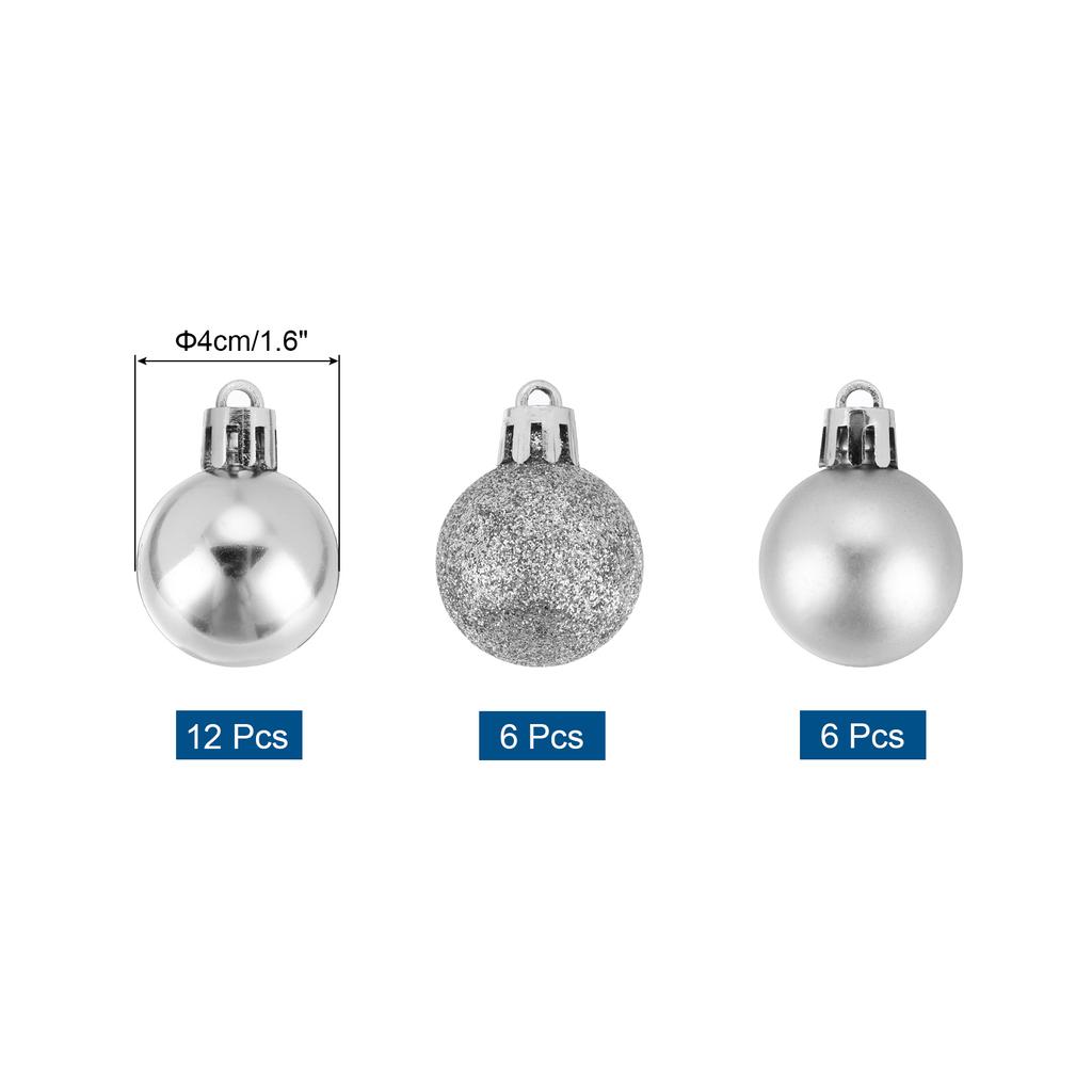 24pcs 4cm Christmas Ball Ornaments Christmas Tree Decorations Balls for Party Decoration Wedding Holiday Christmas Decor
