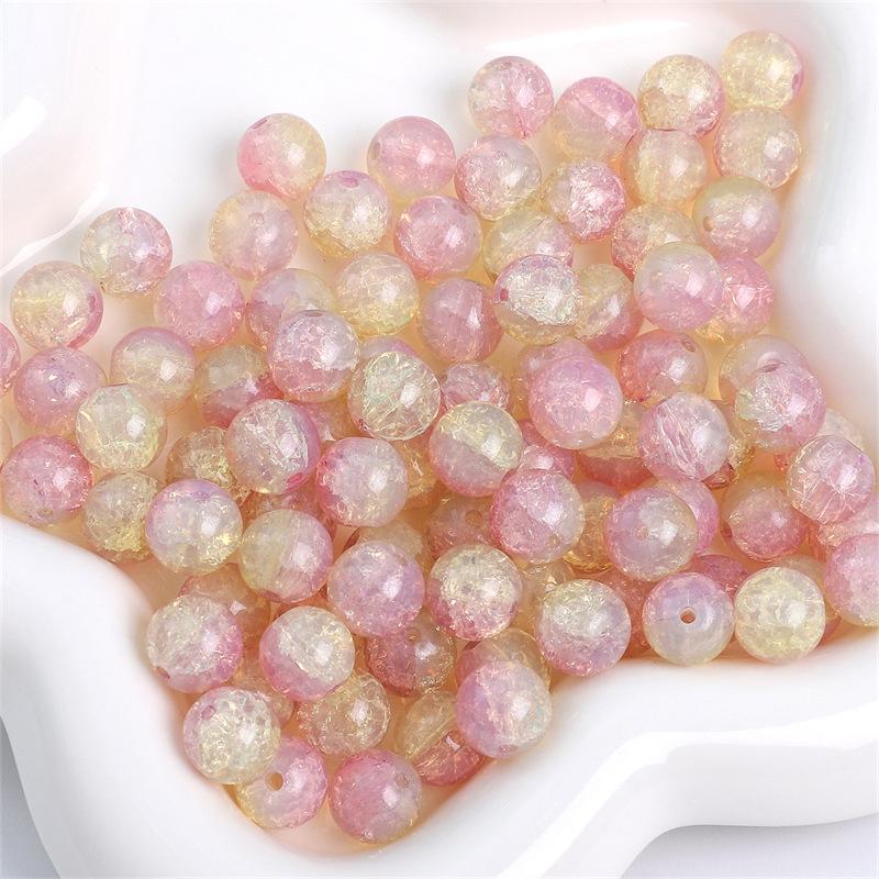 10mm Round Glass Beads: Hand-Woven Bracelet & Necklace DIY Material, Handmade Accessories