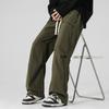 Tooling paratrooper pants men's spring and autumn high-end sense large pocket straight casual long pants men's versatile fashion