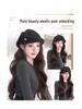 Women's Cloud Octagonal Wig Hat - Natural Full Coverage with Big Waves for Autumn and Winter Fashion