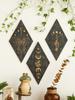 Schwarze Mondphase Holz Wanddekoration Rhomboid Hexe Wandbehang Dekor Wandkunst Boho Wohndekoration Raumdekoration Ästhetisches Geschenk