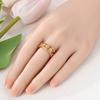 925 Sterling Silver Rings Gold Color Sun Moon Stars Sparking Wedding Ring Certified Women Engagement Jewelry Anniversary Gifts