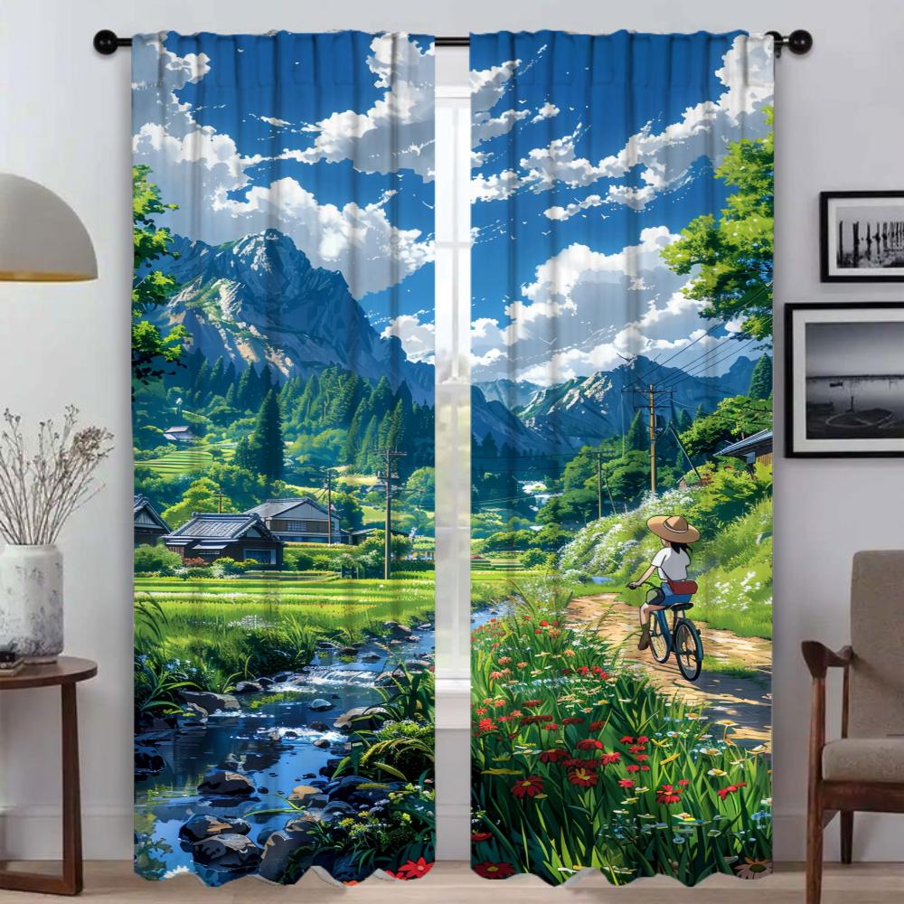 

Летняя дорожная затемняющая штора для комнаты 2-х панельная перегородка элегантные шторы для комнаты тюль для спальни оттенки украшения на Хэллоуин дома W50xH70cmx2pcs-CL