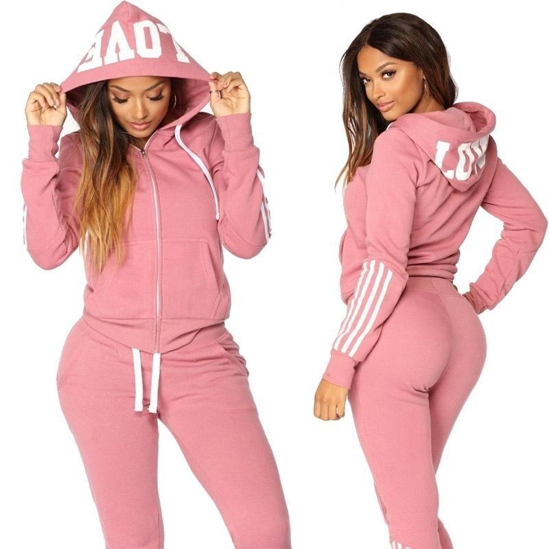 Fashion Women's New Style Hoodies Set Long Sleeved Sweater Trousers Sportswear Suit Tracksuit Running Wear Jogging Suits Hoodie Set for Women