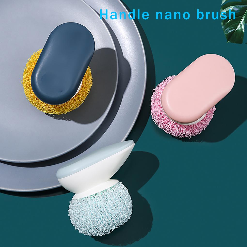 Pan Scourer Brush Dish Washing Brush Cookware Scrubber Kitchen Cleaning Scrubbing Tool