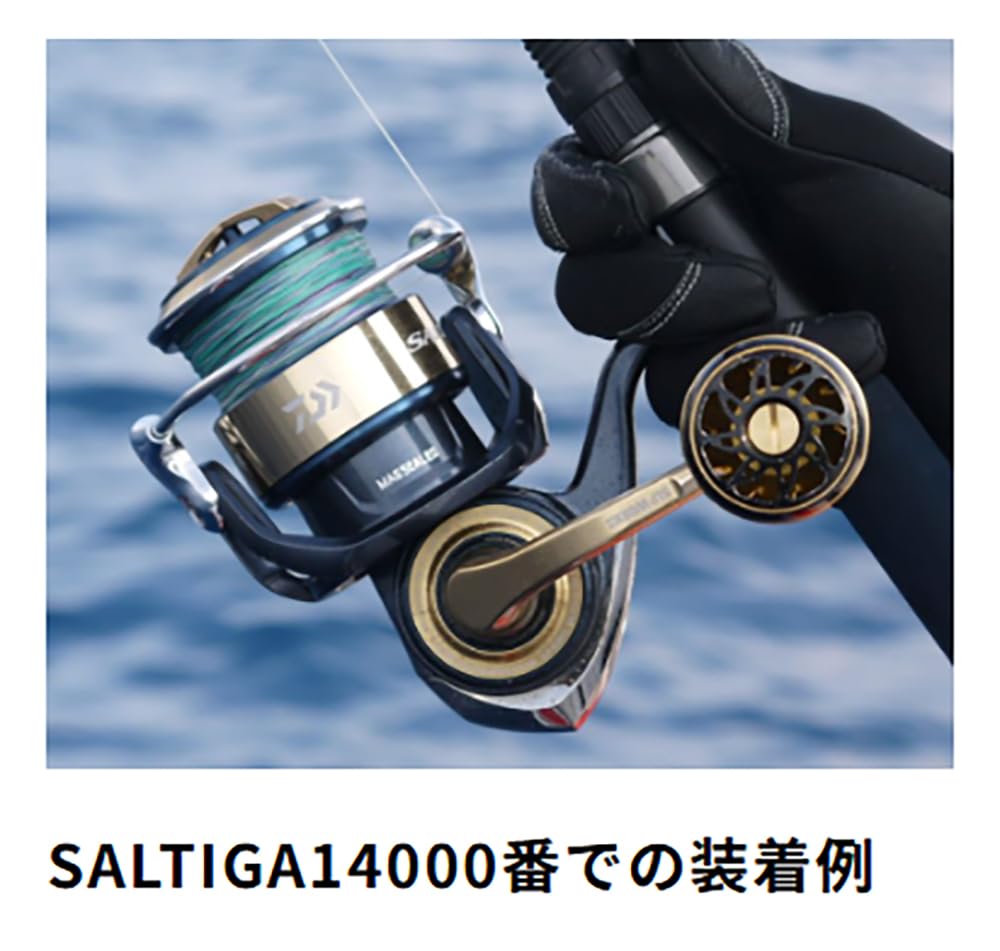 Daiwa SLP Works SLPW Aluminum Round Handle for Electric and Spinning Gold Knob, L, Reels,