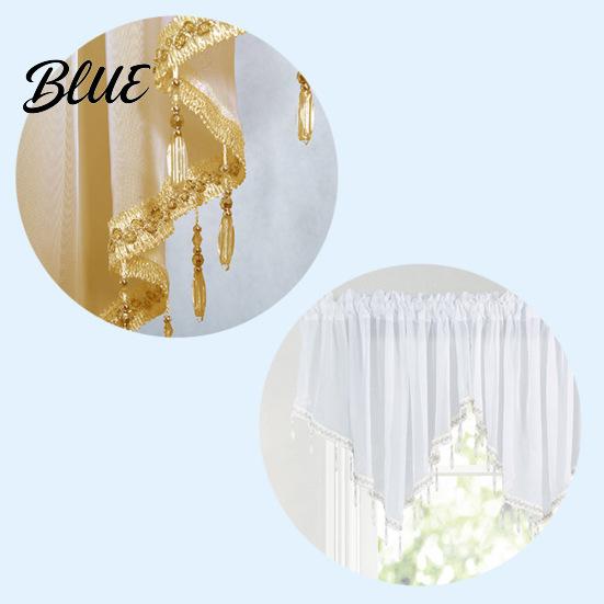 Solid Color Triangle Decor Window Valance Short Curtain Shape Kitchen Drape Home