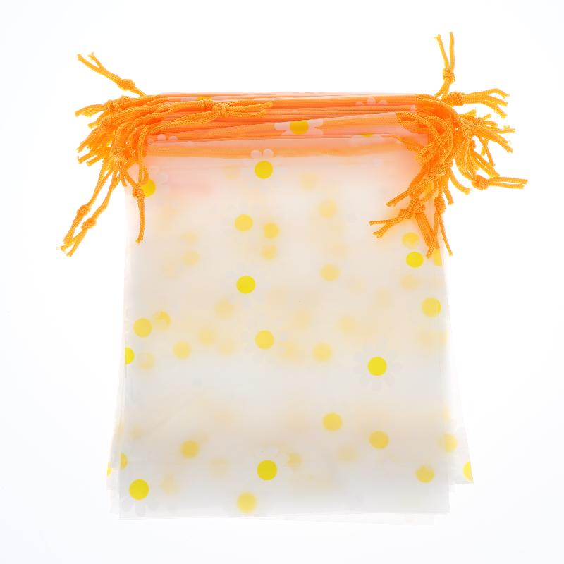 20Pcs Transparent Waterproof Travel Cosmetic Bag Towel Socks Plastic Drawstring Storage Bag Bathroom Transparent Beach
