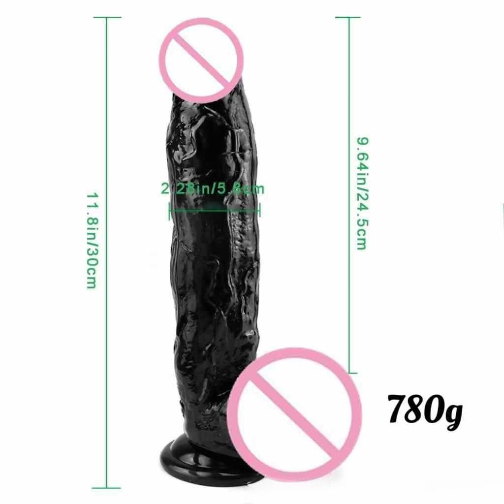 Black  Oversized, Thick and Long Simulation Penis  Fake Penis  Large Penis Anal Plug  Female Masturbator  Adult Product