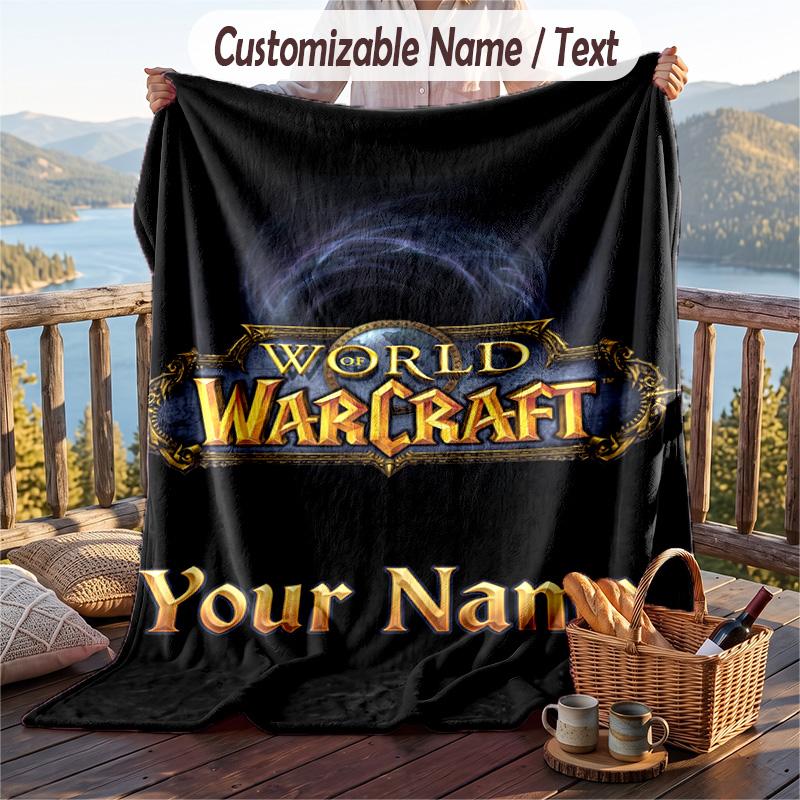 Personalisierbare Flanell-Kuscheldecke, Leichte Gemütliche Bett-SofadeckeWorld of Warcraft