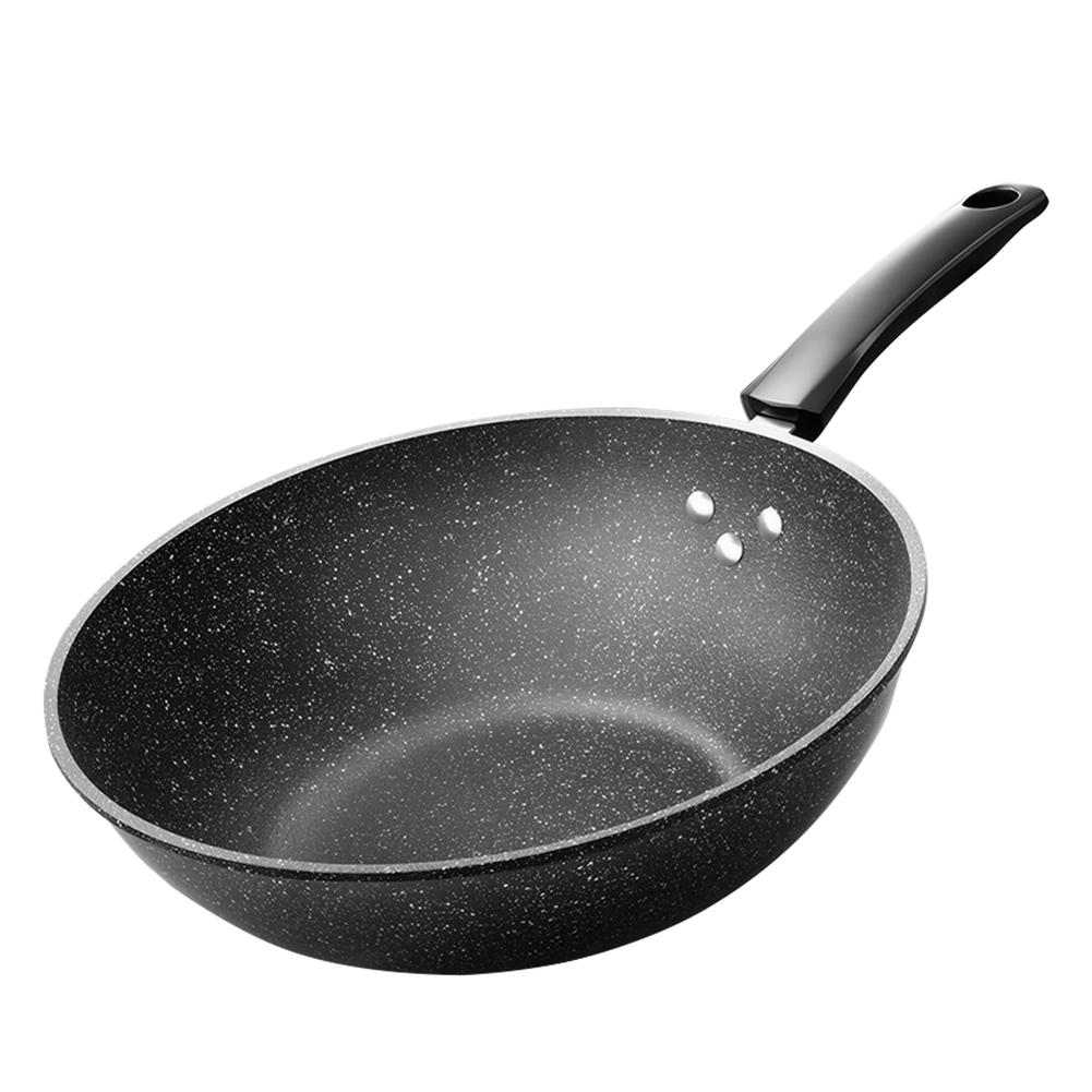 Medical Stone Multifunctional Wok Pan Lightweight Universal Skillet Cooking Pan for Induction Cooker Gas Stove