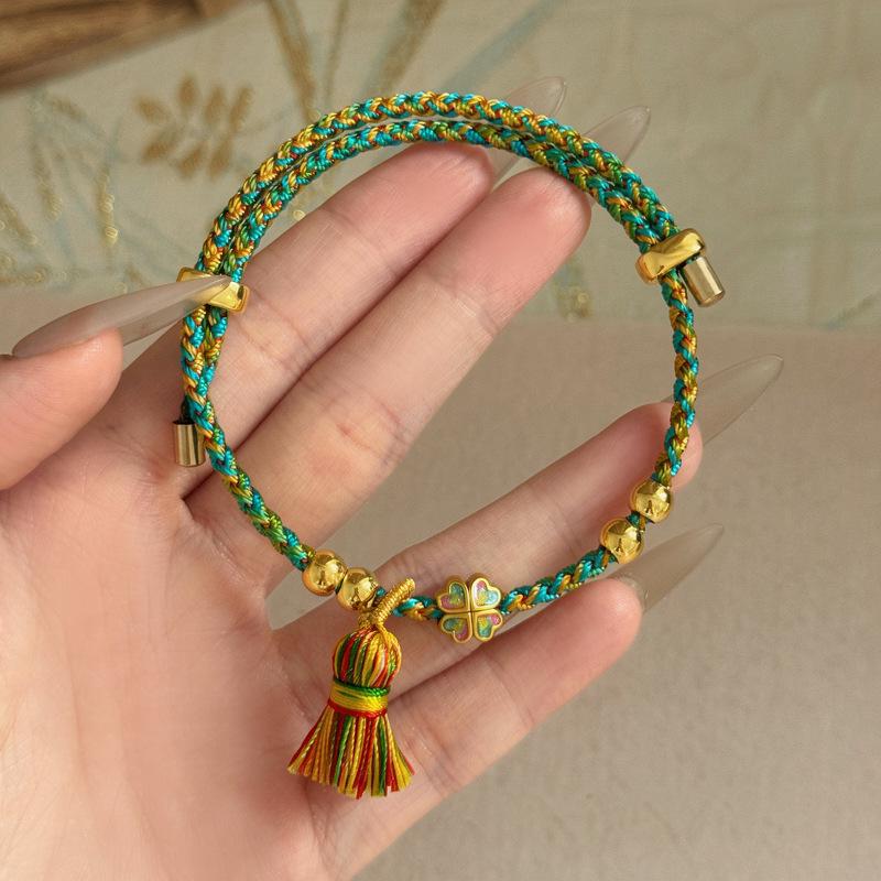 2026 Dragon Boat Festival Five-Color Adjustable Woven Bracelet for Women, Men, and Kids - New Style Gaokao Hand Jewelry