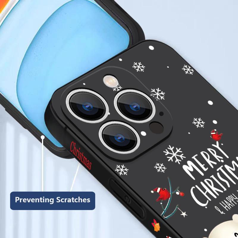 Cute Snowfield Pattern TPU Soft Silicone Case For iPhone 17 Pro Max 16E 16 15 14 13 Pro Max 12 Pro 11 Shockproof With Lanyard Phone Cover Fundas