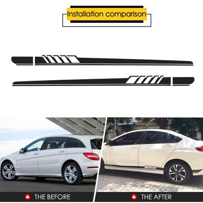 1 Pair Car Waterproof Side Sticker Exquisite DIY Side Car Both Stripes Sticker