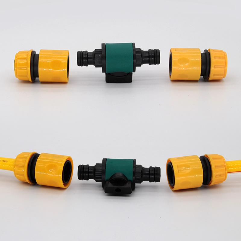 Dual-Switch Hose Repair & Extension Connector with Bidirectional Valve