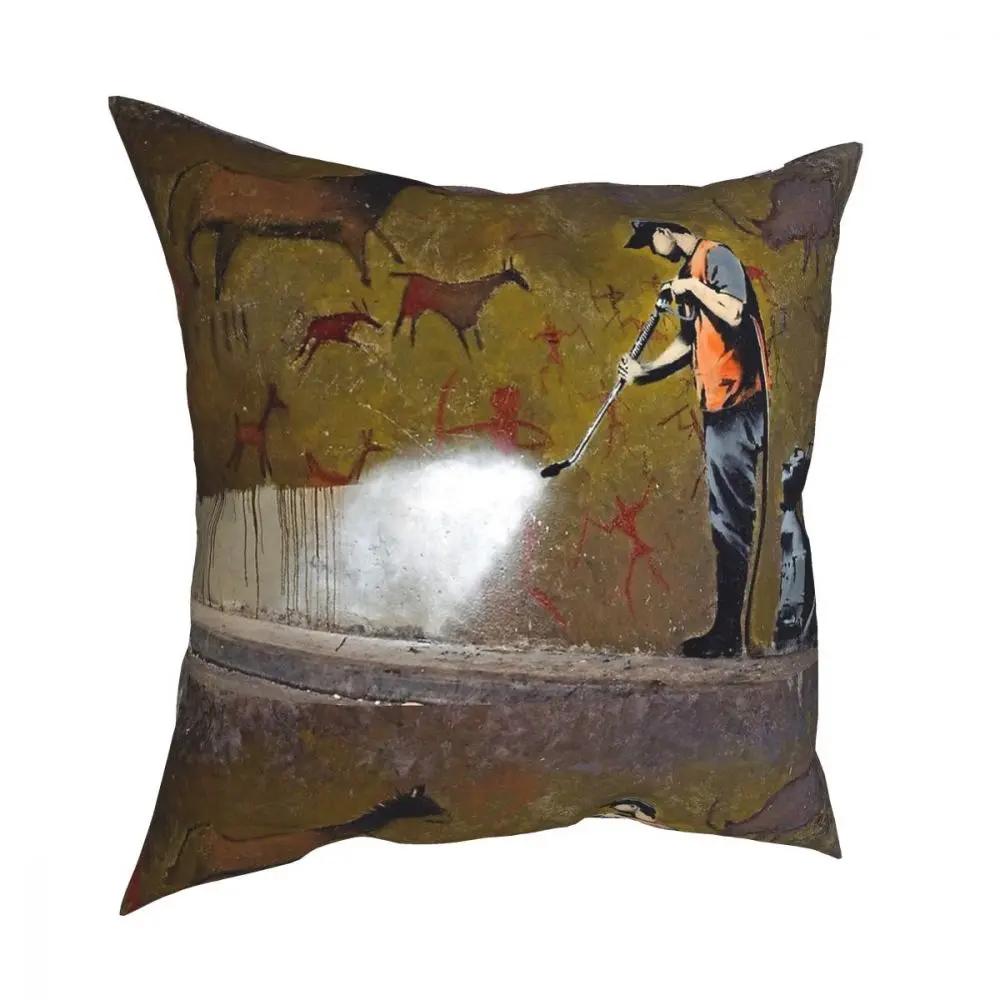 Council Worker By Banksy Square Pillow Case Polyester Decorative Pillow Cushion Covers