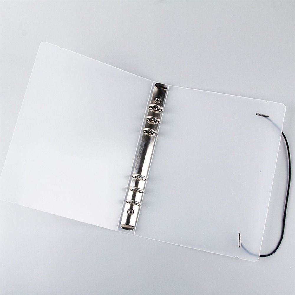 Creative A5/A6/A4/B5 Folder Soft Shell Detachable Transparent Ring Binder Cover Portable Large Capacity File Organizer