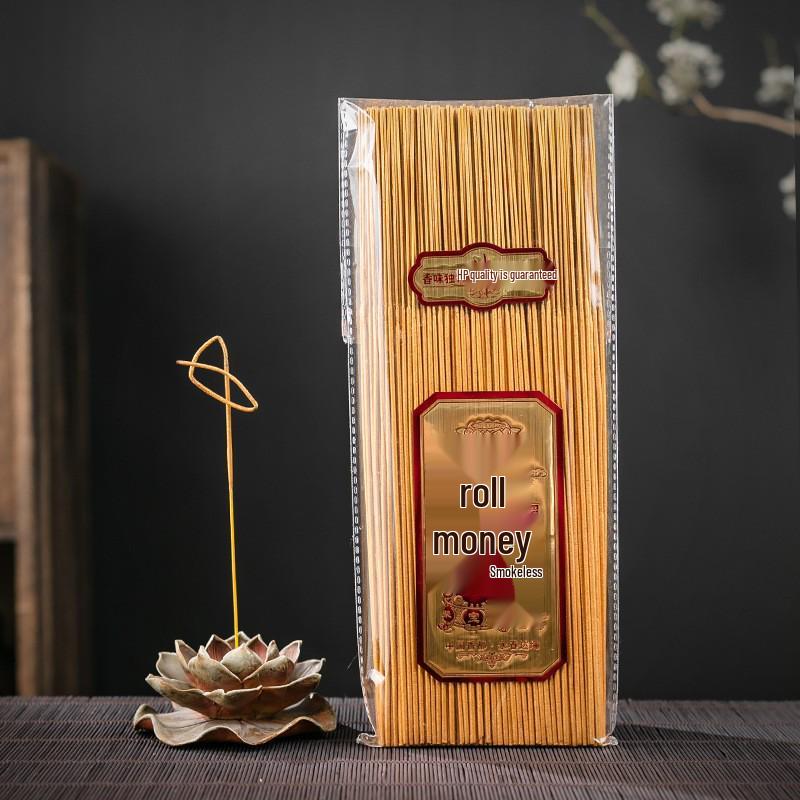 Eco-Friendly Smokeless Sandalwood Incense Sticks for Home, Buddha Worship, and Offering; Ideal Indoor Gift Incense.