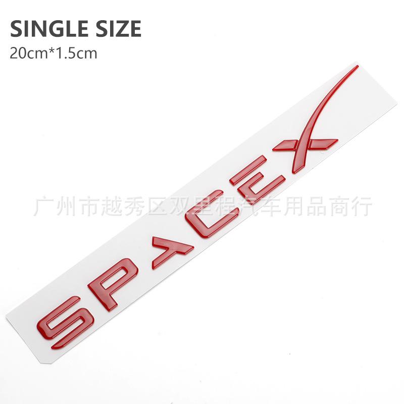 For Tesla Model 3 Y S X DUAL MOTOR Emblem 3D SPACX emblem Accessories Underlined Letters Logo Performance Badge Trunk Sticker