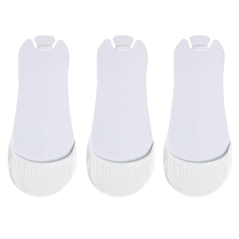 3Pairs/lot Sling Women's Cotton Boat Socks Summer Non-slip Invisible Shallow Half-soled Socks That Do Not Fall Off The Socks