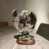 1 Stück Adlerskulptur Harzskulptur Realistische Adlerfigur mit ausgestreckten Krallen und Flügeln Büro Goth Dekoration Geeignet für Arbeitszimmer