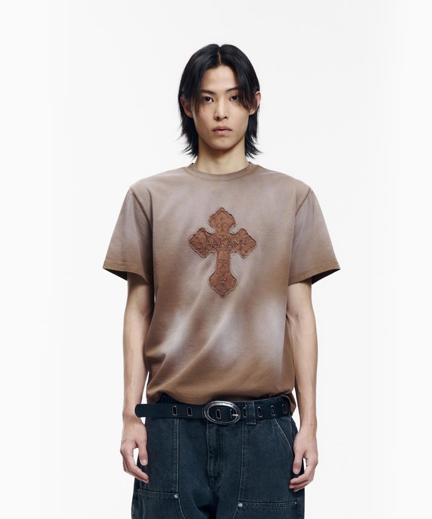 AAKAM Dust Fade Cros2 Half Top (Brown)