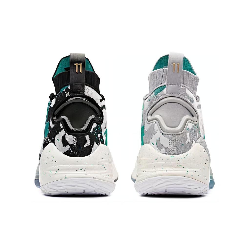 Anta KT4 Thompson IV Static Water Mandarin Durable Mid-Top Basketball Shoes Men Basketball Shoes Green White 11841101-16