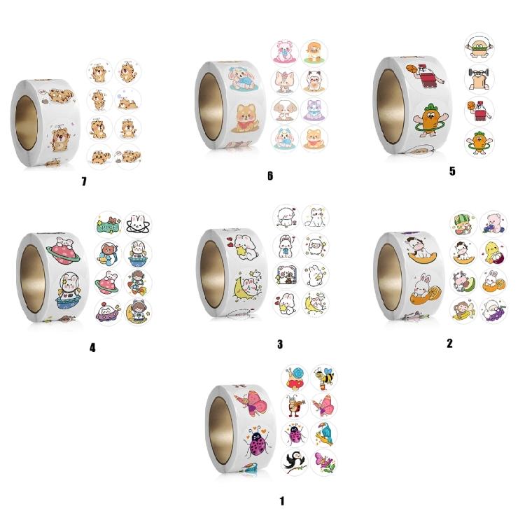 500 Pcs/Roll Rewards Stickers for Kids Cartoon Insect Stickers Animal Stickers Water Bottle Sticker