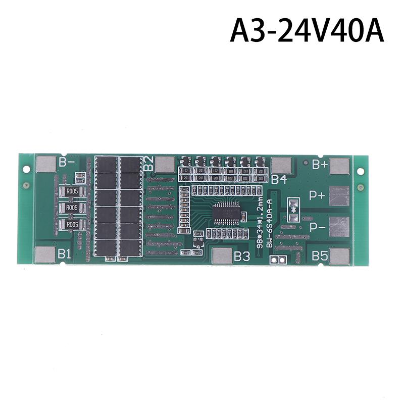 6S 10A 20A 40A 24V 18650 Li-Ion Lithium Battery Protect Board Solar Lighting Bms Pcb With Balanced Power Tool For Ebike Scooter