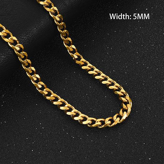 Klobige Edelstahlkette für Herren Gliederkette Panzerkette Miami Cuban Kette Damen Choker Punk Rock Junge Metall Hals Schmuck Accessoire Geschenk