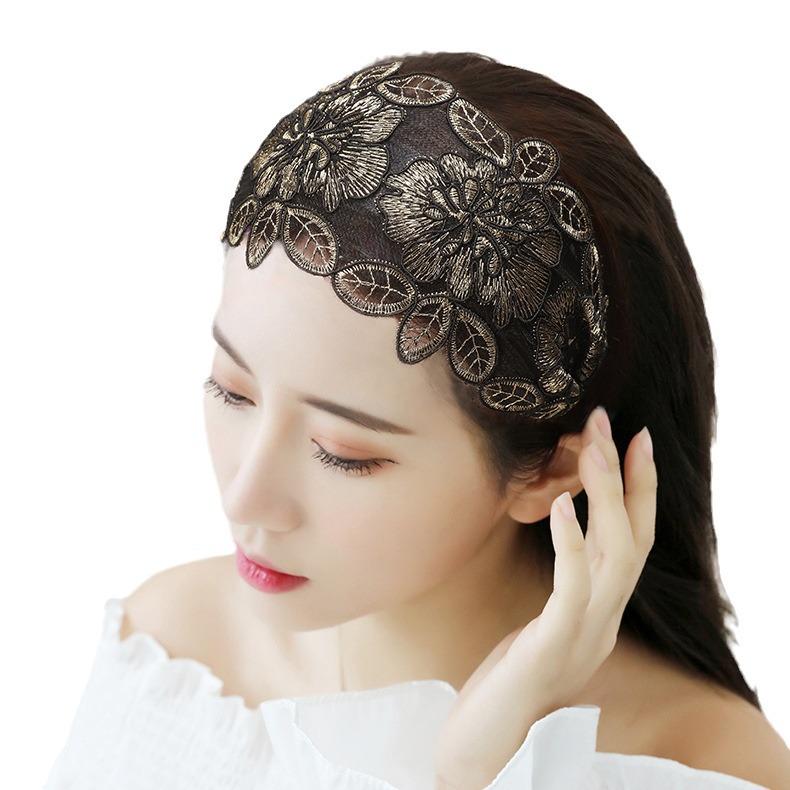 Women's Non-Slip Gray Hair Cover Headband with Teeth