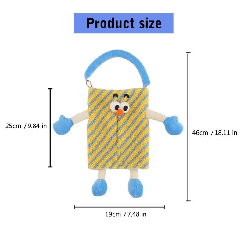 652F Fashionable Lint Farbic Tissue Container Portable and Multifunctional Tissue Storage Case for Household Everyday Use