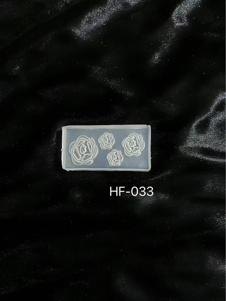 3D Nail Decoration Mold: Diamond, Flower, Rose, Seashell, Cane Shapes