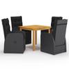 VidaXL 5-Piece Garden Dining Set Patio Dining Furniture Table and Chairs Patio Dining Set 3067721