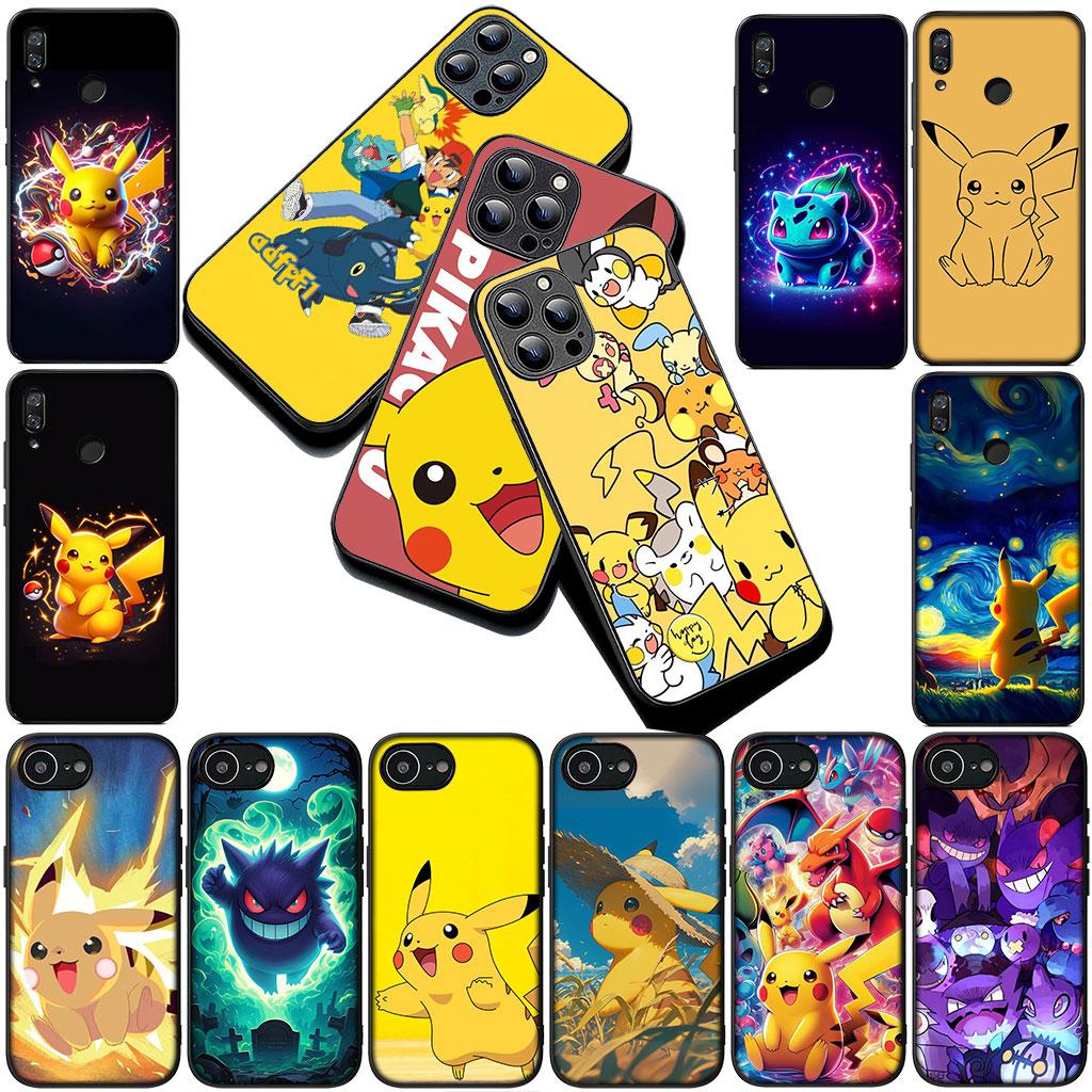 Phone Cover for Motorola Moto G22 G23 G32 G53 G60 G72 G64 G20 G8 G9 Plus Power E13 E20 E32 Case Gengar P-Pokemons GO P-Pikachus