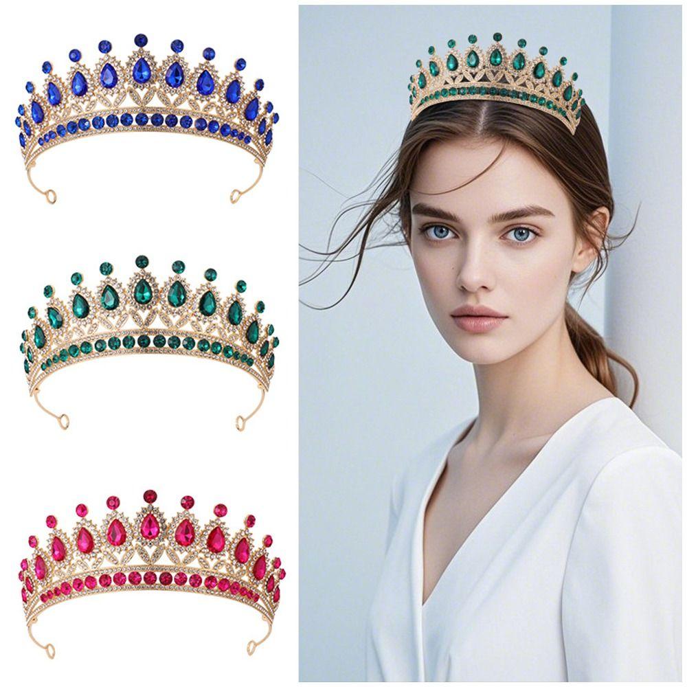 Luxury Elegant Crystal Bridal Tiara Metal Wedding Hair Tiara Princess Crown  Birthday Celebration