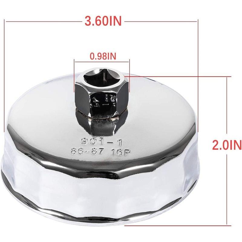 For BMW& Volvo Heavy Duty 86Mm 16 Flutes Oil Filter Wrench Cup Tool For N20 N26 N51 N52 N54 N55 N63 N74 S55 S63 Engines
