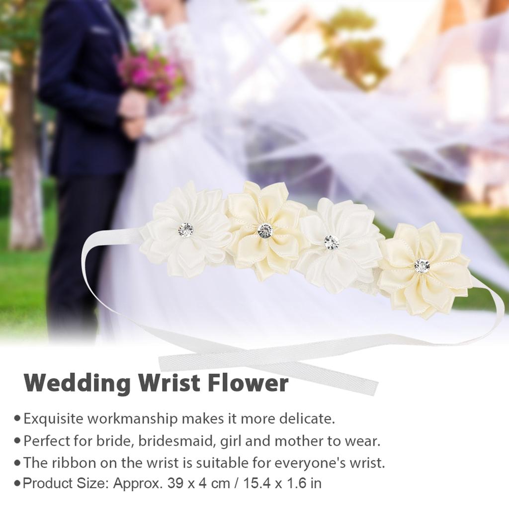 6 Adet Güzel Gelin Nedimeler Simülasyon Kurdele Bilek Çiçeği Düğün Dekorasyonu