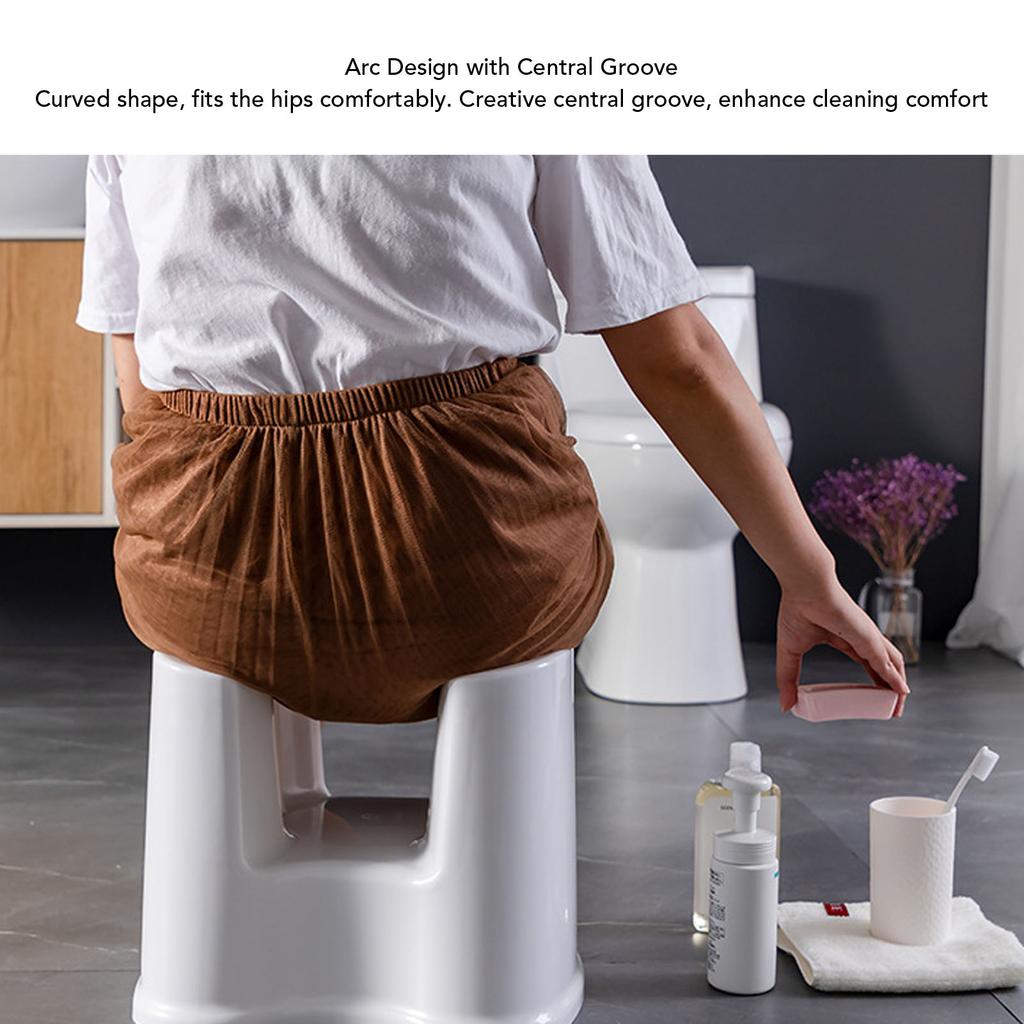 Shower Chair Stool Thickened Plastic Waterproofing High Load Bearing Anti Slip Bath Seat Bench for Bathroom