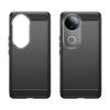 Pentru vivo V50 5G Husă de Protecție pentru Telefon Textură Fibră de Carbon Periată