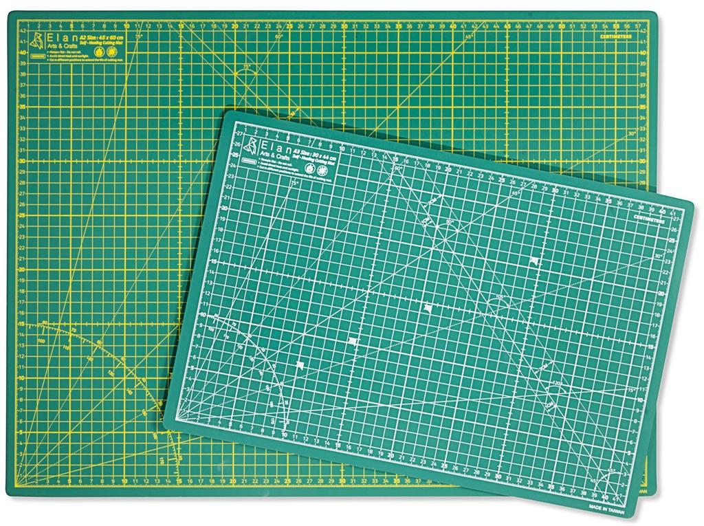 Elan Cutter Mat Handicraft Supplies Double Sided A1 90 X 60cm Green Cutting Mat for Home and Commercial Use