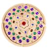 Hölzerne Mandala Diamant Bausteine Kreatives Bauen Farbkognition Kinder Frühes Lernen Lernspielzeug