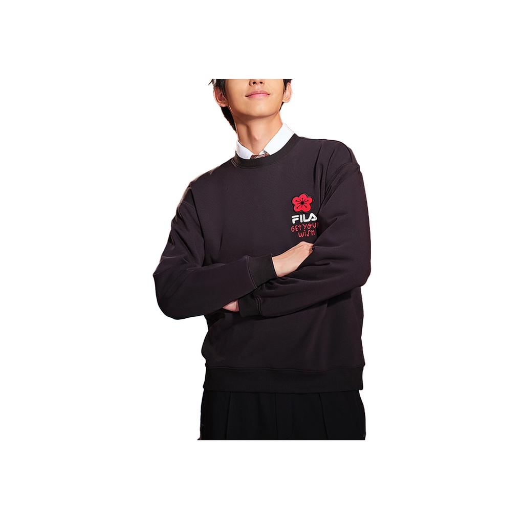 New FILA Sweatshirt Men's Jet Black F51M519201FBK