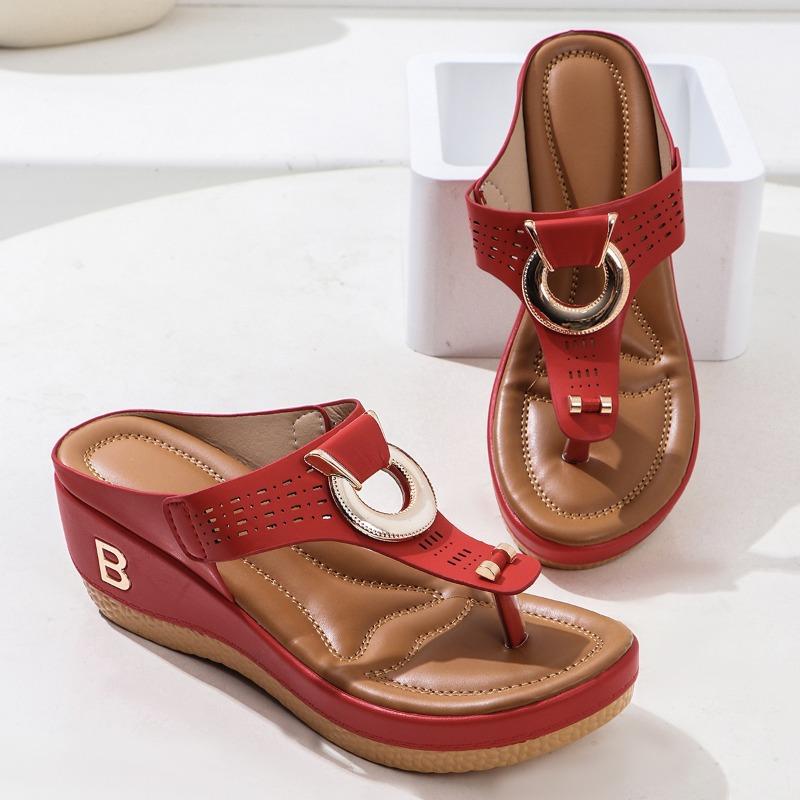 Summer Sandals Women Platform Wedges Slippers Non Slip Open Toe Flip Flops Ladies Comfortable Beach Shoes