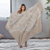 Soft Fleece Blanket with Mandala Pattern Cozy Throw Blanket for Sofa Bed Living Room Bedroom Decorative Throw Blanket