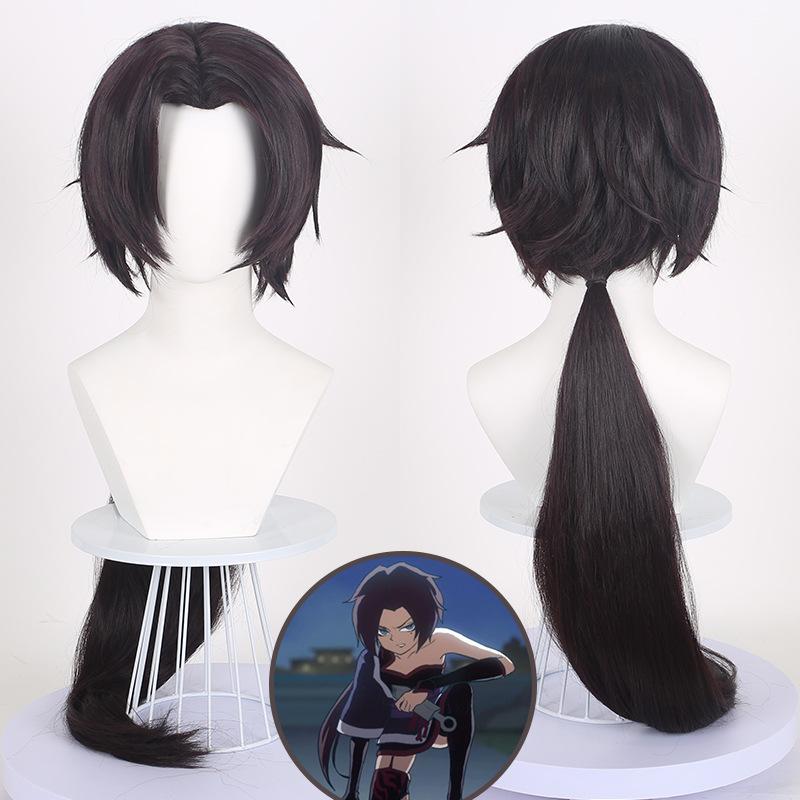 

Аниме Одиннадцать цветков сливы Парик для косплея Семь ножниц Костюм воина Мэйхуа Вечеринка Фиолетовое платье Костюм на Хэллоуин для женщин One Size оранжевый